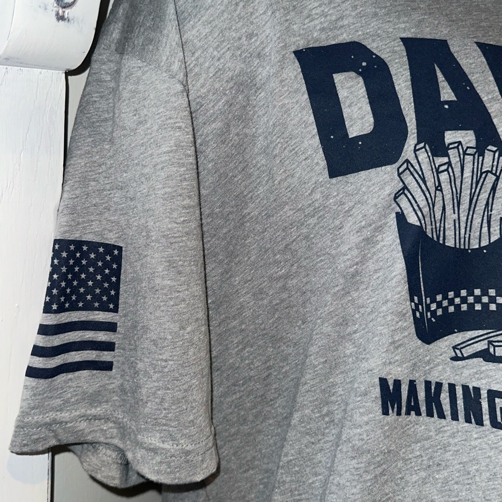 Grunt Style Gray Graphic Men's Dad Shirt - Picture 2 of 5